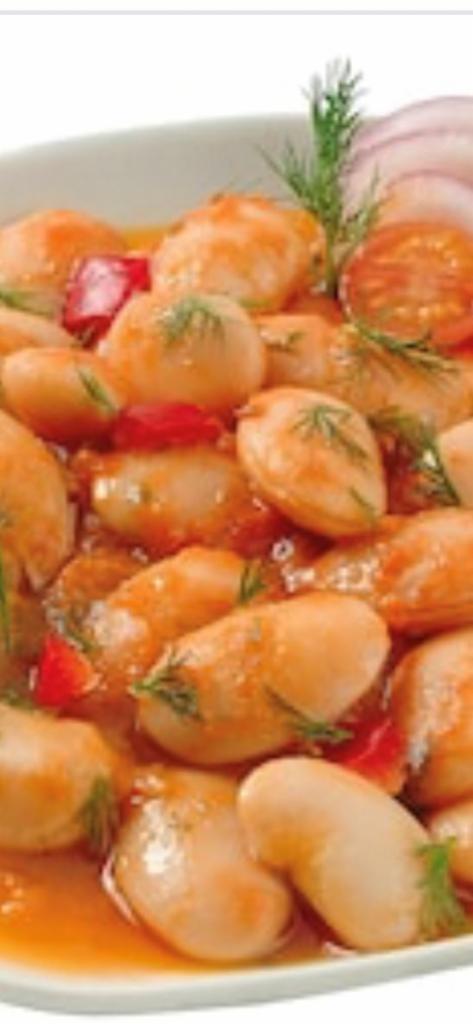 Gigandes · Giand beans in tomato and dill.