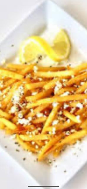 Greek Fries · Fresh cut fries with oregano and salt 