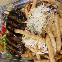Bifteki Platter · 2 beef patty served with pita lettuce tomatoes onion and tzatziki on the side with choice of...