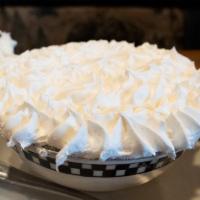 Banana Cream Pie · Banana cream layered with banana slices in a buttery graham cracker crust.  Topped with whip...