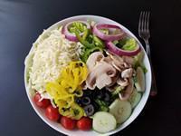 Garden Salad · Mozzarella cheese, cucumber, tomato, onion, banana pepper, green pepper, black olive, mushro...
