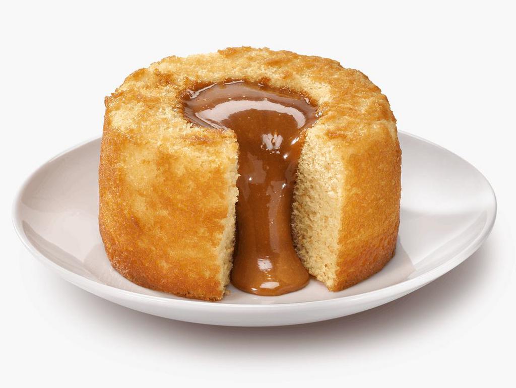 Salted Caramel Lava Cake for 2 · Moist cake with a salty caramel warm lava filling.