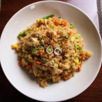 Fried Rice · White rice stir fried with your choice of vegetables, beef, chicken or shrimp. 