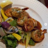 Shrimp Hibachi · Served with soup, salad, vegetable and a choice of white, brown or fried rice.