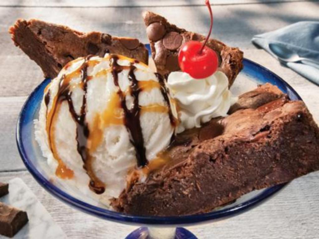 Brownie Overboard® · Warm brownie wedges served with a scoop of vanilla ice cream. Topped with caramel, fudge, and whipped cream.
1020 Cal