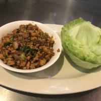 Chicken Lettuce Wrap · Sauteed chicken pieces and water chestnut served on crispy lettuce.