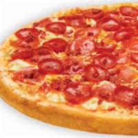 Ragin Pepperoni Pizza · Homemade pizza sauce topped with 100% real Wisconsin mozzarella cheese, pepperoni, old schoo...