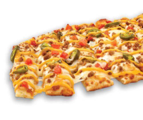Triple NachoStix Topperstix · Our delicious Original Topperstix topped with ground beef, pepper jack, fire-roasted jalapenos, diced tomatoes and nacho cheese drizzle. Made with 100% real Wisconsin mozzarella Cheese.