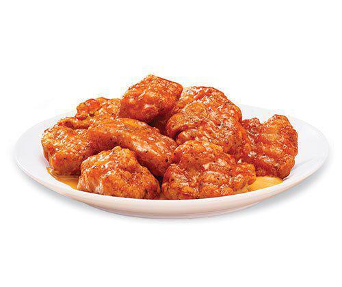 Boom Boom Boneless Wings · Our tender boneless wings; breaded, oven-roasted, and then tossed in boom boom sauce. This sweet, spicy, and garlicky flavor is perfect on wings.