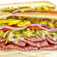 6. Pastrami and Swiss · Pastrami and Swiss cheese served on your choice of bread and topped with mayonnaise, mustard...