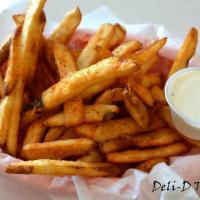 Beer Battered Fries · Sides of ranch and BBQ sauce available under sides.