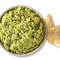 Guacamole (8oz) and Chips · 8 oz of fresh avocados, garlic, lime juice, jalapenos, cilantro and red onions. Handmade dai...
