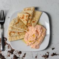 Zesty Creamy Feta · Made with roasted red peppers, Greek yogurt, hint of jalapeno.