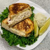 TUNA MELT · White meat albacore tuna salad & melted Swiss on your choice of bread