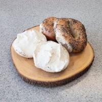 Bagel with Cream Cheese · All cream cheese in made from scratch on the premises. Varieties:
Plain
Lox spread
Strawberr...