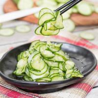 A2. Sunomono Cucumber · Thin Sliced sweet and sour pickled cucumber.