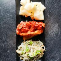 A4. Kimchi Moyashi · Trio of kimchi, pickled daikon radish, and bean sprouts