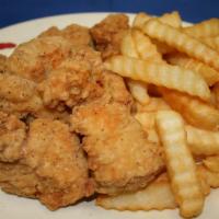 Chicken Nuggets & Fries · Breaded or battered crispy chicken.