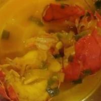 Steamed Lobster Tail · steamed in herbs, spices served with a medley of steamed vegetables