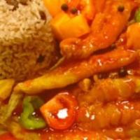 Sweet and Sour Whiting Fish · Simmered in pineapple sweet and sour sauce.
