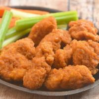 Boneless Chicken Wings · choose of sauces: Hot Buffalo Sauce, BBQ Sauce, Korean Sweet and Spicy Sauce, Soy Sauce
