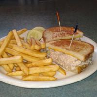 Tuna Melt Sandwich · Comes with fries. Tuna salad with American cheese on grilled rye.