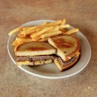 Patty Melt Combo · Comes with fries. Served with sauteed onions and American cheese on grilled rye.