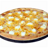 Cheese Lovers Pizza · Homemade tomato sauce, mozzarella cheese, Parmesan, ricotta and cheddar cheeses.