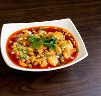 F06. Fish Filet with Soft Tofu 豆花鱼片 · Braised with soft tofu and roasted soybean in chili sauce.