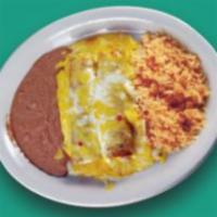 Enchilada Plate  · Ground beef with chile con carne and chile con queso sauces, chicken or cheese have chile co...