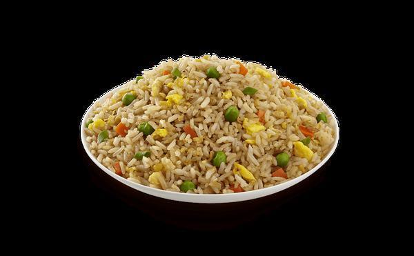 Side Fried Rice · Fried rice is prepared with steamed white rice that is tossed in the wok with soy sauce, sweet corn, greens peas, carrots and chopped green onions.