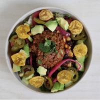 Vegan Taco Salad · Beyond plant-based spiced ground 