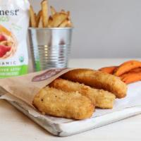 Kids Beyond Chicken Tenders · 3-pieces with a side of B.GOOD sauce (cal: 460) - Vegetarian - Allergens: Wheat
