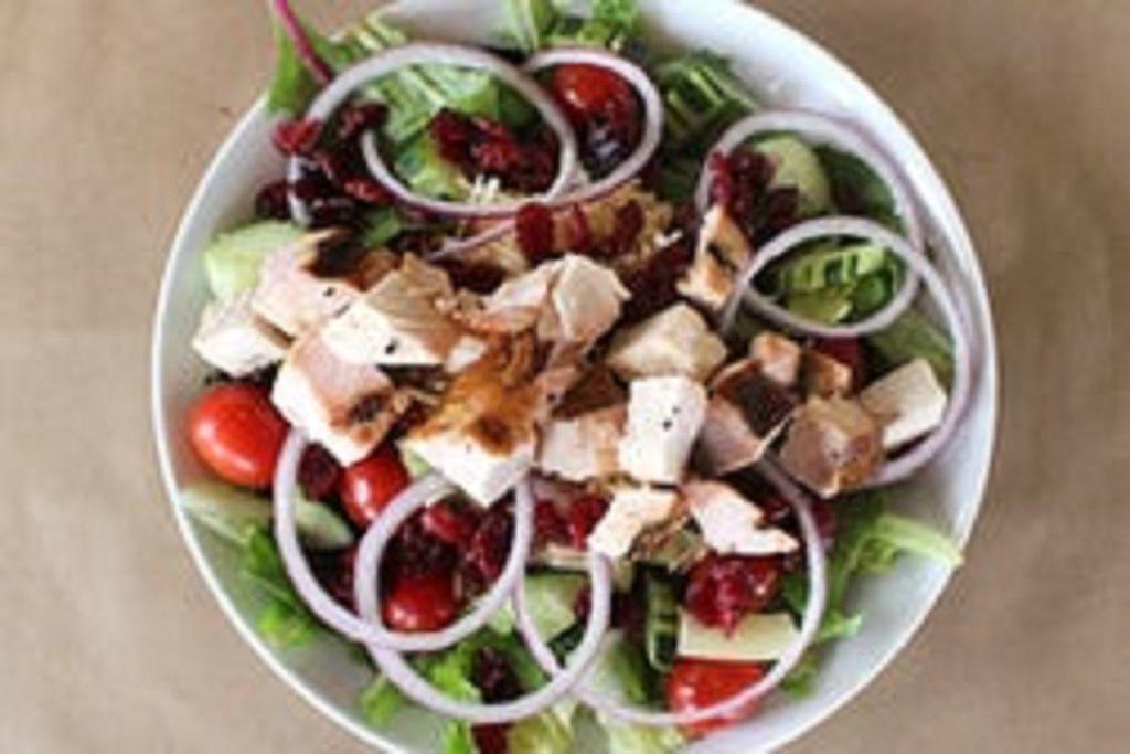 Smokehouse Salad · Spring mix, cucumbers, tomatoes, cheese, onions, and your choice of smoked turkey, chicken breast, pulled pork, brisket, or without meat.