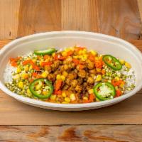 Masala Chickpeas Rice Bowl · Basmati rice bed topped with protein-rich masala chickpeas, flavored with curry of your choi...