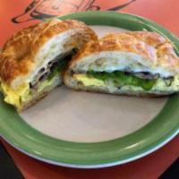 Egg, Cheese and Veggies Sandwich · Your choice of cheese and our veggie combo (bell peppers, onions and mushrooms)