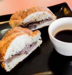 French Connection Sandwich · Sliced roast beef, au jus.