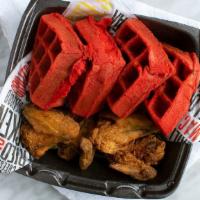 Fried Chicken ＆ Red Velvet Waffles · 