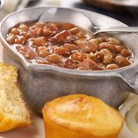 Bowl of Pinto Beans · Pinto Beans cooked with our Country Ham and served with an onion slice and chow chow relish....