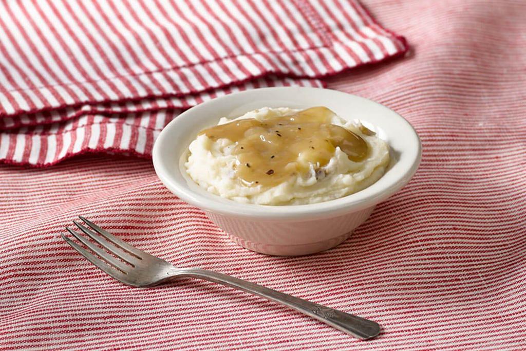 Mashed Potatoes with Brown Gravy · 