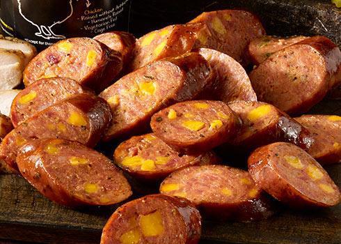 Jalapeno Cheddar Kielbasa · A blend of choice meats with cheddar cheese and jalapeño creating a signature bite