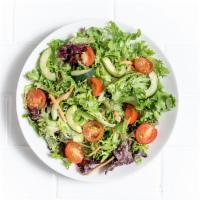 Field Green Salad · Cherry tomatoes, carrots, cucumbers and roasted tomato vinaigrette. Add Gorgonzola cheese fo...