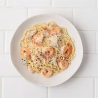 Linguini Misto Mare · Shrimp, clams, white fish with lemon, butter, garlic, white wine, Parmesan.