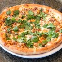 Ladou's Barbecue Chicken Pizza · Smoked Gouda, BBQ sauce, red onion and cilantro.