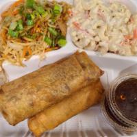 Build your own Lumpia Plate · Pick Your choice of Lumpia(s), and two sides.