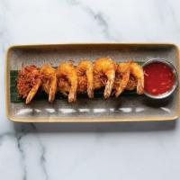 Coconut Shrimp · five-spice crispy shrimp, Thai sweet chili sauce