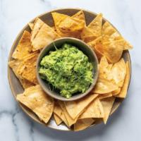 Guac ＆ Chips · guacamole, micro cilantro, house-made tortilla chips