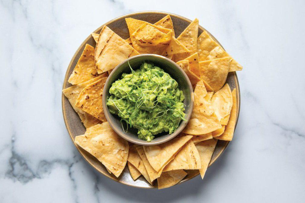 Guac ＆ Chips · guacamole, micro cilantro, house-made tortilla chips