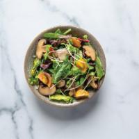 House Salad · organic greens, shiitake mushrooms, cucumber, tomato, edamame, daikon sprouts, miso dressing