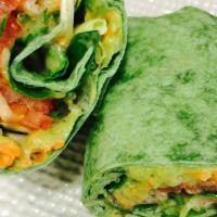 Autumn Appetizer Wrap · House roasted sweet red peppers, sun-dried tomato, romaine lettuce, organic baby  spinach an...